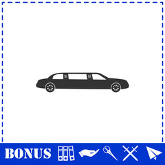 Limousine icon flat