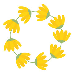 flowers garden plants circular frame