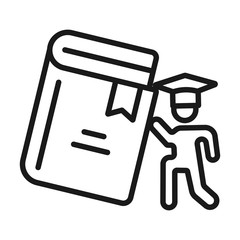 knowledge day - minimal line web icon. simple vector illustration. concept for infographic, website or app.