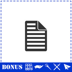 Document icon flat