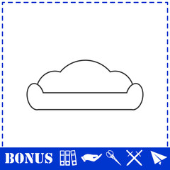 Sofa icon flat