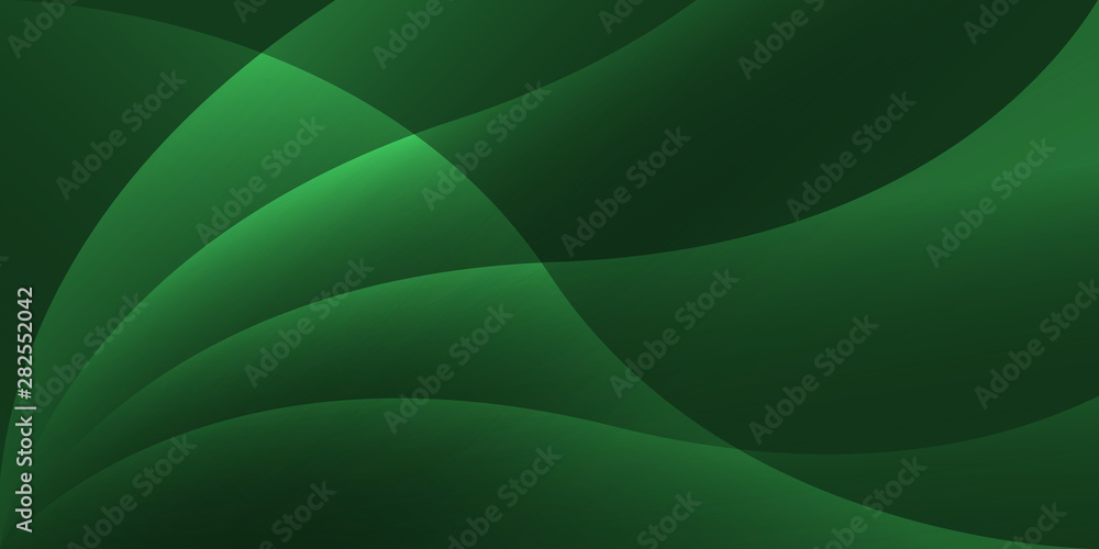 Aufkleber abstract green wave background design with elegant transparent intersecting line