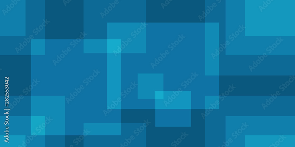 Poster abstract blue square background design with elegant transparent intersecting line