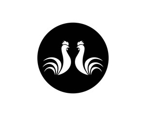 Rooster Logo Template vector illustration