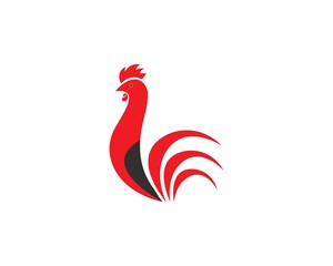 Rooster Logo Template vector illustration