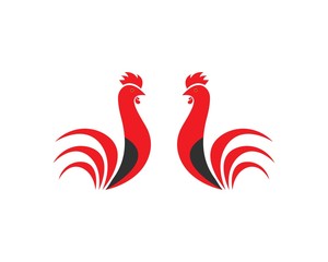 Rooster Logo Template vector illustration
