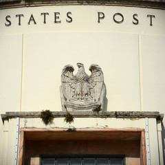 Miami Beach Post Office at 1300 Washington Avenue is Art Deco style building in Miami Beach in...