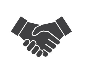 handshaking logo vector icon of business agreement - obrazy, fototapety, plakaty