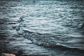 Shimmering Waves in the Evening