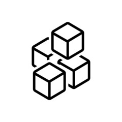 Black line icon for ice 