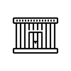 Black line icon for jail 