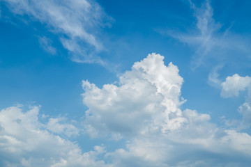 Blue Sky and White Cloud Sky Landscape..