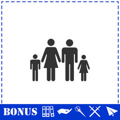 Family icon flat