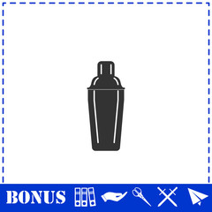 Bar shaker icon flat