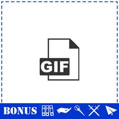 GIF format icon flat