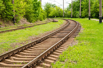 perspective rail tracks