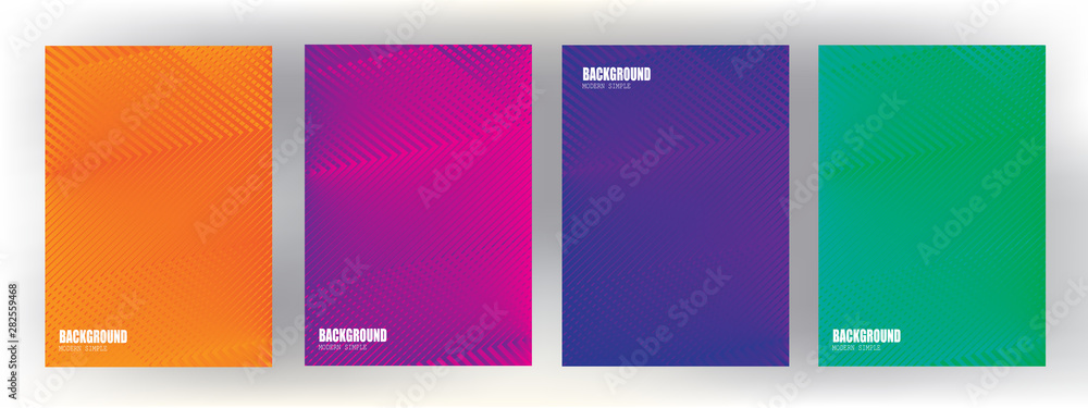 Canvas Prints modern minimal covers design with colorful halftone gradients. future geometric patterns vector
