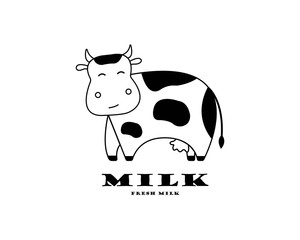 milk logo vector template