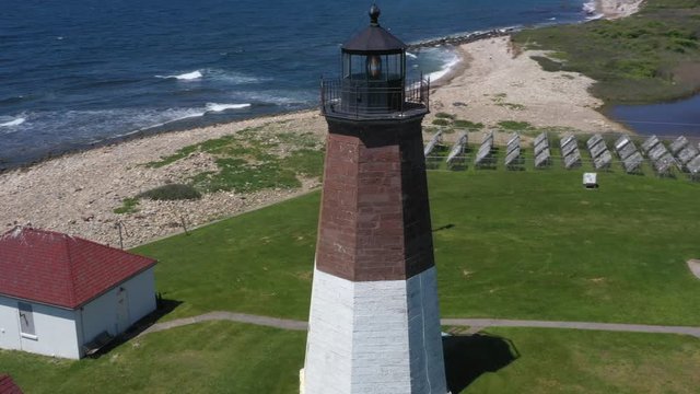 Point Judith Lighthouse, Narragansett, Rhode Island 4K Video