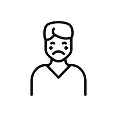 Black line icon for pale 