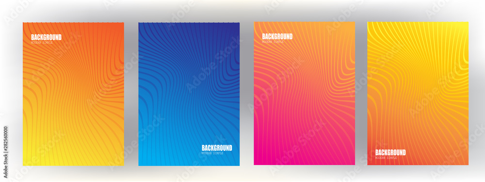 Wall mural modern minimal covers design with colorful halftone gradients. future geometric patterns vector