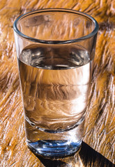 cachaça or drip glass, typical Brazilian drink of bars and restaurant. National Passion, Alcohol Drink Concept.