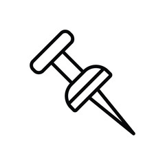 Black line icon for location pin