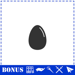 Egg vector icon flat