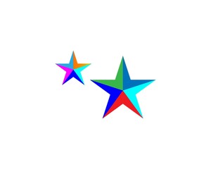 Obraz premium Star Logo Template vector icon illustration design