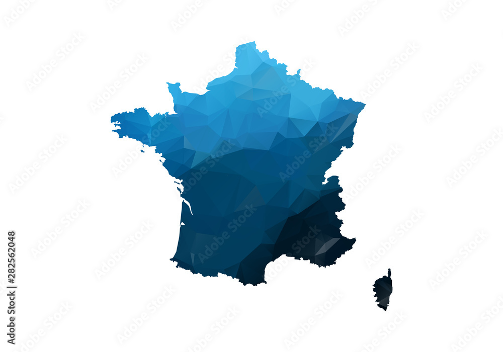 Aufkleber vector map - blue geometric rumpled triangular. low poly map of afghanistan. contour/shape map isola