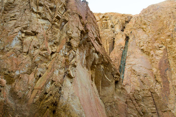 mountains and rock formations in the sinai desert 