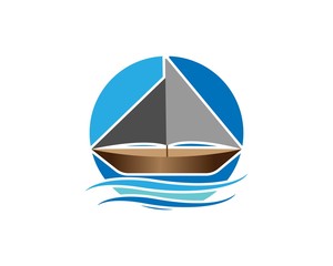 cruise ship Logo Template vector icon design