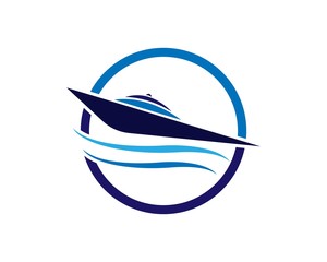 cruise ship Logo Template vector icon design