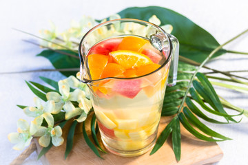 tropical fruit infused water
