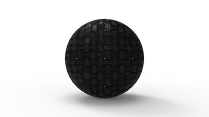 Sphere ball 3d rendering in multiple materials isolated in studio background