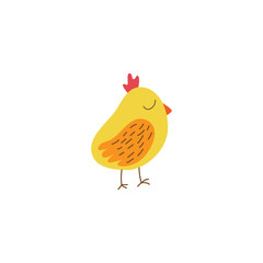  Little bird in doodle style