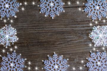 The concept of the winter holidays,frame of snowflakes with copy space