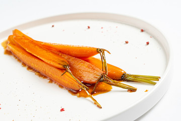 fermented carrot with balsamic sauce