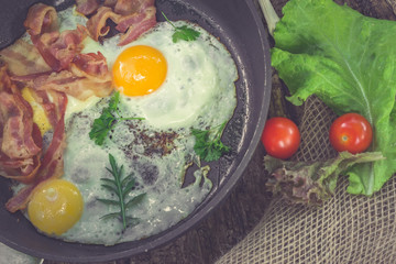 bacon and eggs a traditional Breakfast