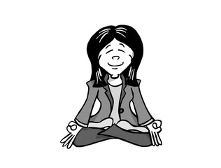 Asian woman practicing meditation