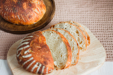 Pastry. Fragrant homemade sourdough bread.