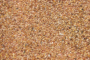 The background of the candle waxed with sand gravel