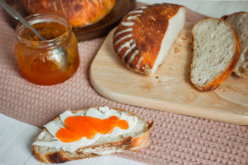 Pastry. Fragrant homemade sourdough bread.