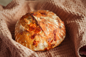 Pastry. Fragrant homemade sourdough bread.