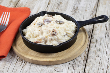 risotto au poulet et morilles