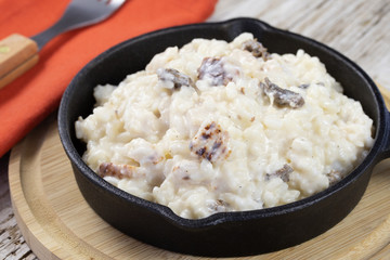 risotto au poulet et morilles