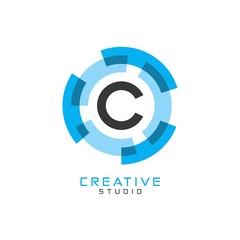 C Letter Logo Icon. Vector illustration