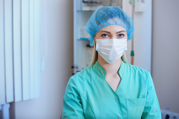 Nurse in medical office.