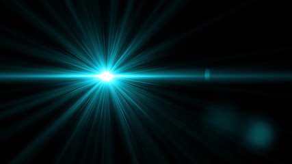 Obraz premium glowing abstract sun burst with digital lens flare.can your adjust the color of the light rays using adjustment layer like Gradient Selective Color, and create sunlight, optical flare