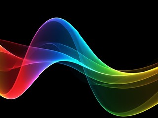 Naklejka premium Abstract rainbow light wave futuristic background